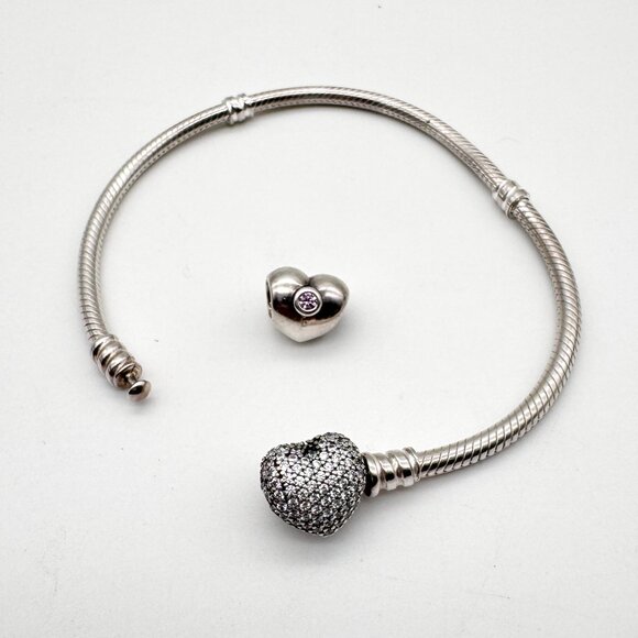 Pandora Bracelet Charm Set 7" Dog, Music Note, Wing Ale 925 - Picture 2 of 15